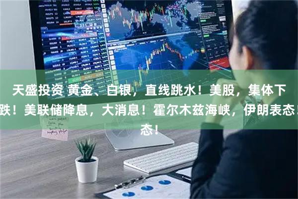 天盛投资 黄金、白银，直线跳水！美股，集体下跌！美联储降息，大消息！霍尔木兹海峡，伊朗表态！